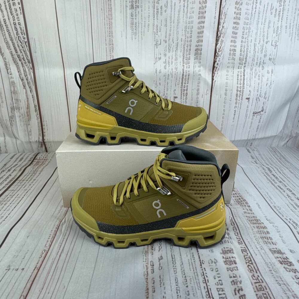 On Cloudrock 2 Waterproof Women's 6 US 37 EU Hiking Boots Hunter Safari